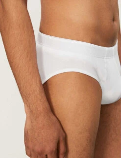 HANRO Basic Slim-fit Cotton Briefs -Outlet Daily Tops Store 102 1000262 3085 WHITE ALT03