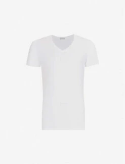 HANRO Cotton Superior Cotton-blend T-shirt