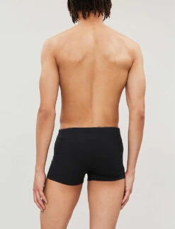 HANRO Elasticated Slim-fit Stretch-cotton Trunks 5 HANRO Elasticated Slim-fit Stretch-cotton Trunks -Outlet Daily Tops Store 102 1000262 73086 BLACK ALT02