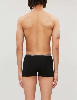 Pure Comfort Classic-fit Stretch-cotton Trunks -Outlet Daily Tops Store 102 85418922 172136501 BLACK ALT01