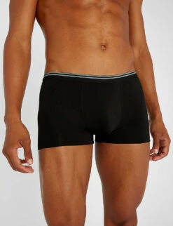 Pure Comfort Classic-fit Stretch-cotton Trunks -Outlet Daily Tops Store 102 85418922 172136501 BLACK ALT03