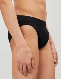 Slim-fit Stretch-cotton Briefs -Outlet Daily Tops Store 102 85418922 700134286 BLACK ALT02