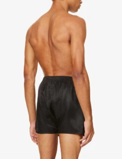 Woburn Regular-fit Silk Boxers 8 Woburn Regular-fit Silk Boxers -Outlet Daily Tops Store 102 89001966 6000WOBU008BLABLACK BLACK ALT03