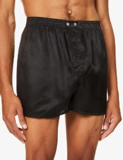 Woburn Regular-fit Silk Boxers 9 Woburn Regular-fit Silk Boxers -Outlet Daily Tops Store 102 89001966 6000WOBU008BLABLACK BLACK ALT04