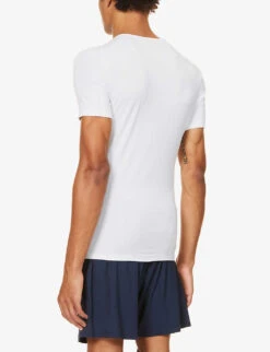 Crewneck Modal T-shirt 10 Crewneck Modal T-shirt -Outlet Daily Tops Store 102 89001966 8007ALEX001WHI WHITE ALT03