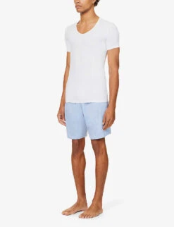 Jack V-neck Cotton T-shirt -Outlet Daily Tops Store 102 89001966 8025JACK001WHI WHITE ALT01