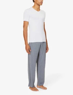 V-neck Modal T-shirt -Outlet Daily Tops Store 102 89001966 8027ALEX001WHI WHITE ALT01