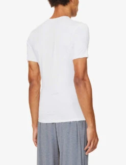 V-neck Modal T-shirt -Outlet Daily Tops Store 102 89001966 8027ALEX001WHI WHITE ALT03