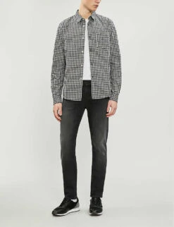 7 For All Mankind Slimmy Tapered Luxe Performance Plus Slim-fit Tapered Jeans -Outlet Daily Tops Store 1043 3005683 JSMXA240BB WASHEDBLACK ALT01