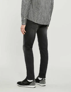 7 For All Mankind Slimmy Tapered Luxe Performance Plus Slim-fit Tapered Jeans -Outlet Daily Tops Store 1043 3005683 JSMXA240BB WASHEDBLACK ALT02