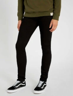 Nudie Jeans Skinny Lin Slim-fit Skinny Jeans -Outlet Daily Tops Store 362 2001268 111539 BLACKBLACK ALT03