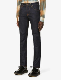 Nudie Jeans Grim Tim Straight Jeans -Outlet Daily Tops Store 362 2001268 113111 DRYTRUENAVY ALT02