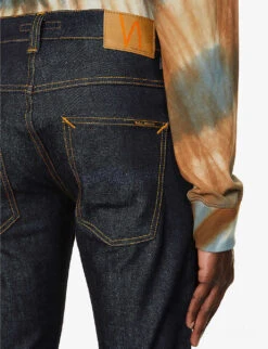 Nudie Jeans Grim Tim Straight Jeans -Outlet Daily Tops Store 362 2001268 113111 DRYTRUENAVY ALT05