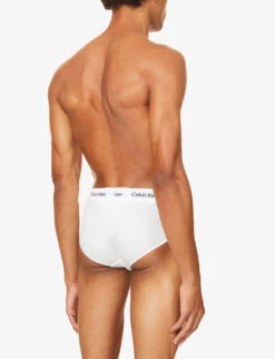Calvin Klein Pack Of Three Cotton Stretch Regular-fit Stretch-cotton Briefs -Outlet Daily Tops Store 431 3003262 U2661G100 WHITE ALT03