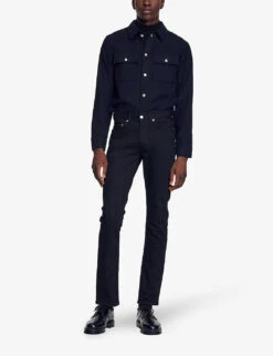 Sandro Straight Slim-fit Jeans 8 Sandro Straight Slim-fit Jeans -Outlet Daily Tops Store 74 10081 SHPJE00142 BLACK ALT01