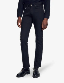 Sandro Straight Slim-fit Jeans 9 Sandro Straight Slim-fit Jeans -Outlet Daily Tops Store 74 10081 SHPJE00142 BLACK ALT02