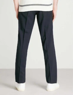Sandro Slim-fit Tapered Stretch-wool Trousers -Outlet Daily Tops Store 74 10081 SHPPA00263 NAVYBLUE ALT02