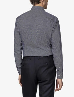 ETON Slim-fit Cotton-twill Shirt 6 ETON Slim-fit Cotton-twill Shirt -Outlet Daily Tops Store 847 10065 322579511 BLUE ALT02