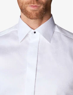 ETON Contemporary-fit Cotton Dress Shirt -Outlet Daily Tops Store 847 10065 500270318 WHITE ALT04