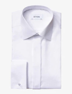 ETON Contemporary-fit Cotton Dress Shirt -Outlet Daily Tops Store 847 10065 500270318 WHITE ALT06