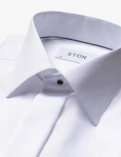 ETON Contemporary-fit Cotton Dress Shirt -Outlet Daily Tops Store 847 10065 500270318 WHITE ALT07