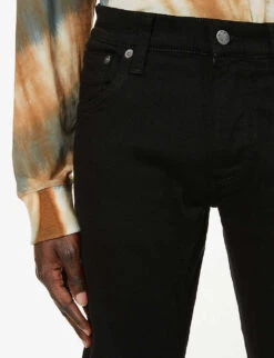 Nudie Jeans Tight Terry Straight Stretch-denim Jeans -Outlet Daily Tops Store R00039447 EVERBLACK ALT04