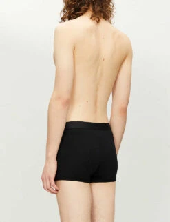 Sunspel Superfine Regular-fit Cotton Trunks -Outlet Daily Tops Store R00053548 BLACK ALT01