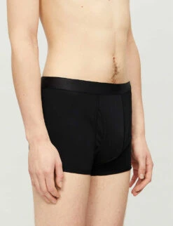 Sunspel Superfine Regular-fit Cotton Trunks -Outlet Daily Tops Store R00053548 BLACK ALT02