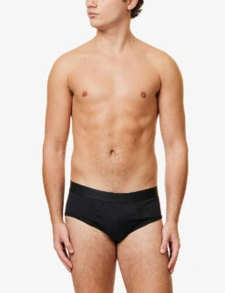 Sunspel Superfine Regular-fit Cotton Briefs -Outlet Daily Tops Store R00053559 BLACK ALT01