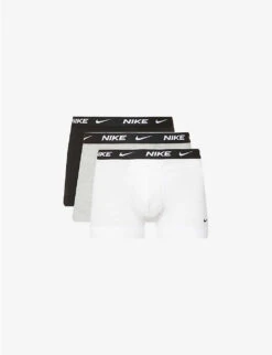 Nike Pack Of Three Everyday Stretch-cotton Jersey Trunks