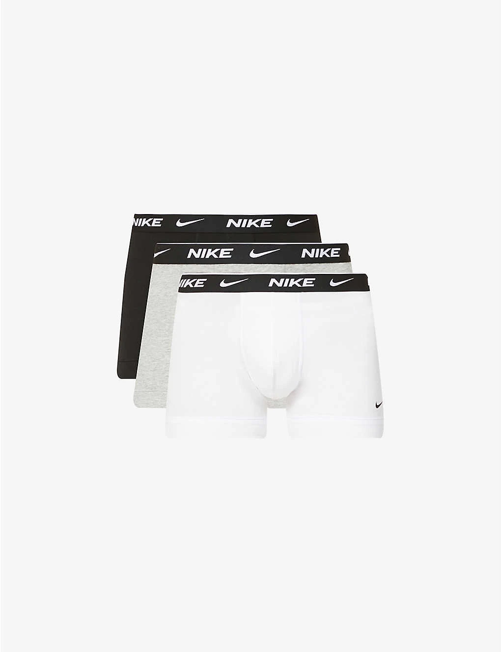 Nike Pack Of Three Everyday Stretch-cotton Jersey Trunks 1 Nike Pack Of Three Everyday Stretch-cotton Jersey Trunks