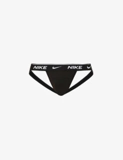 Nike Logo-print Stretch-cotton Jockstraps Pack Of Three