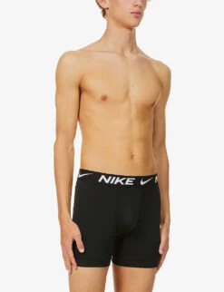 Nike Essential Stretch-woven Boxers Pack Of Three -Outlet Daily Tops Store R03652216 BLACK ALT01