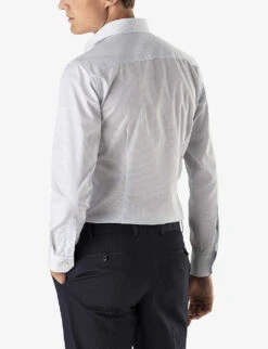 ETON Business Point-collar Contemporary-fit Cotton-poplin Shirt -Outlet Daily Tops Store R03675398 LIGHTBLUE ALT03