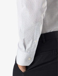 ETON Business Point-collar Contemporary-fit Cotton-poplin Shirt -Outlet Daily Tops Store R03675398 LIGHTBLUE ALT04