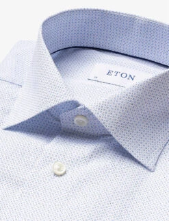 ETON Business Point-collar Contemporary-fit Cotton-poplin Shirt -Outlet Daily Tops Store R03675398 LIGHTBLUE ALT05