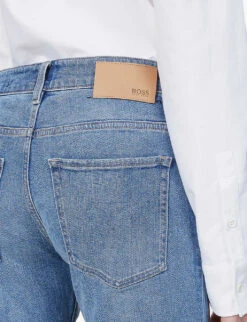 Boss Mid-rise Tapered Stretch-denim Jeans -Outlet Daily Tops Store R03688677 BRIGHTBLUE ALT05