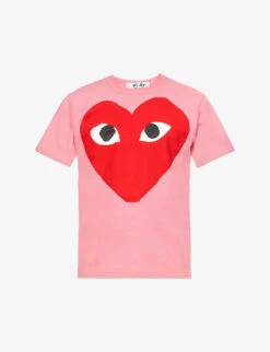 Comme Des Garçons Play Heart-print Cotton-jersey T-shirt