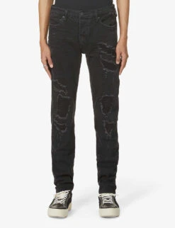 True Religion Rocco Skinny Slim-fit Stretch-denim Jeans 9 True Religion Rocco Skinny Slim-fit Stretch-denim Jeans -Outlet Daily Tops Store R03719661 BLACK ALT02
