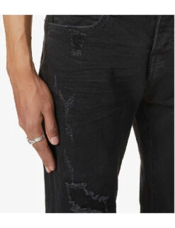 True Religion Rocco Skinny Slim-fit Stretch-denim Jeans 11 True Religion Rocco Skinny Slim-fit Stretch-denim Jeans -Outlet Daily Tops Store R03719661 BLACK ALT04