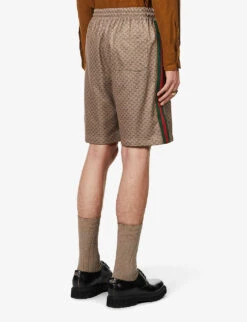 Gucci Bermuda Branded Jersey Shorts -Outlet Daily Tops Store R03765506 BROWNEBONYMC ALT03