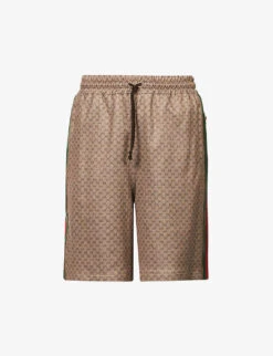 Gucci Bermuda Branded Jersey Shorts