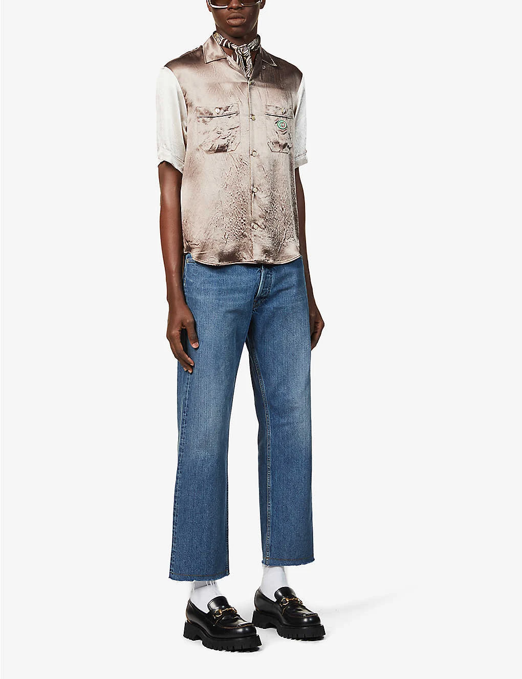 Gucci Hawaii Oversized Satin Bowling Shirt 2 Gucci Hawaii Oversized Satin Bowling Shirt - Image 2