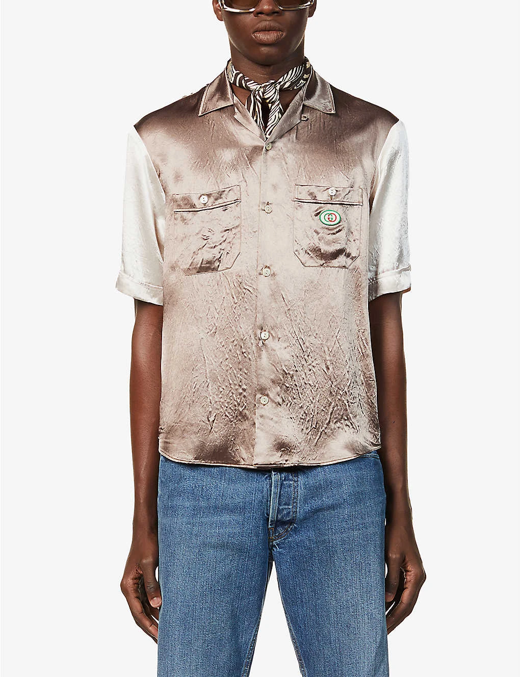 Gucci Hawaii Oversized Satin Bowling Shirt 3 Gucci Hawaii Oversized Satin Bowling Shirt - Image 3