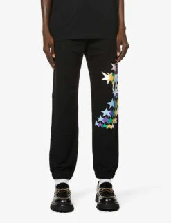 Gucci Diagonal Stars Relaxed-fit Cotton-jersey Jogging Bottoms 7 Gucci Diagonal Stars Relaxed-fit Cotton-jersey Jogging Bottoms -Outlet Daily Tops Store R03765555 BLACKMULTICOLOR ALT02
