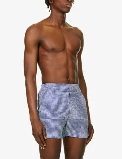 Classic Graphic-print Regular-fit Swim Shorts -Outlet Daily Tops Store R03766967 NAVY ALT02