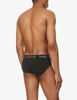 Calvin Klein Logo-print Pack Of Three Stretch-cotton Briefs -Outlet Daily Tops Store R03784065 BLACKGREYHTHRSUBLOGO ALT02