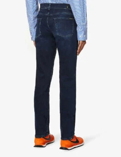7 For All Mankind Standard Luxe Performance Regular-fit Straight-leg Stretch-denim Jeans 10 7 For All Mankind Standard Luxe Performance Regular-fit Straight-leg Stretch-denim Jeans -Outlet Daily Tops Store R03785727 DARKBLUE ALT03