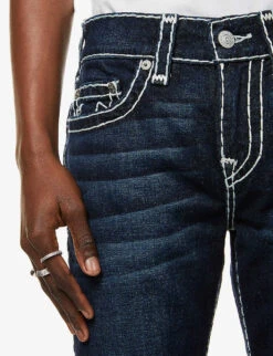 True Religion Rocco Skinny-leg Stretch-denim Jeans -Outlet Daily Tops Store R03791057 MURKYTIDE ALT04