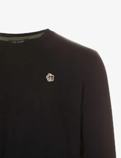 Ted Baker Canada Long-sleeved Organic Cotton-jersey Top -Outlet Daily Tops Store R03797939 BLACK ALT02